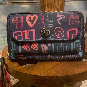 COPY - Coach Multicolor Graphic Wallet/Wristlet
